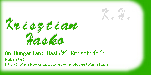 krisztian hasko business card